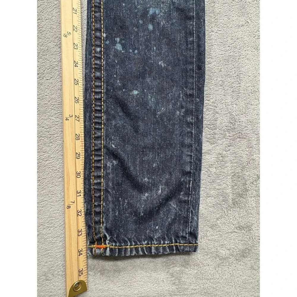 True Religion Skinny WFLP‎ Old Multi Jeans Mens Blue Measured 33x34 Denim Flap